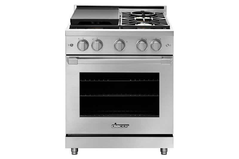Dacor HGPR30SNGH 30" Gas Pro Range, Silver Stainless Steel, Natural Gas/High Altitude
