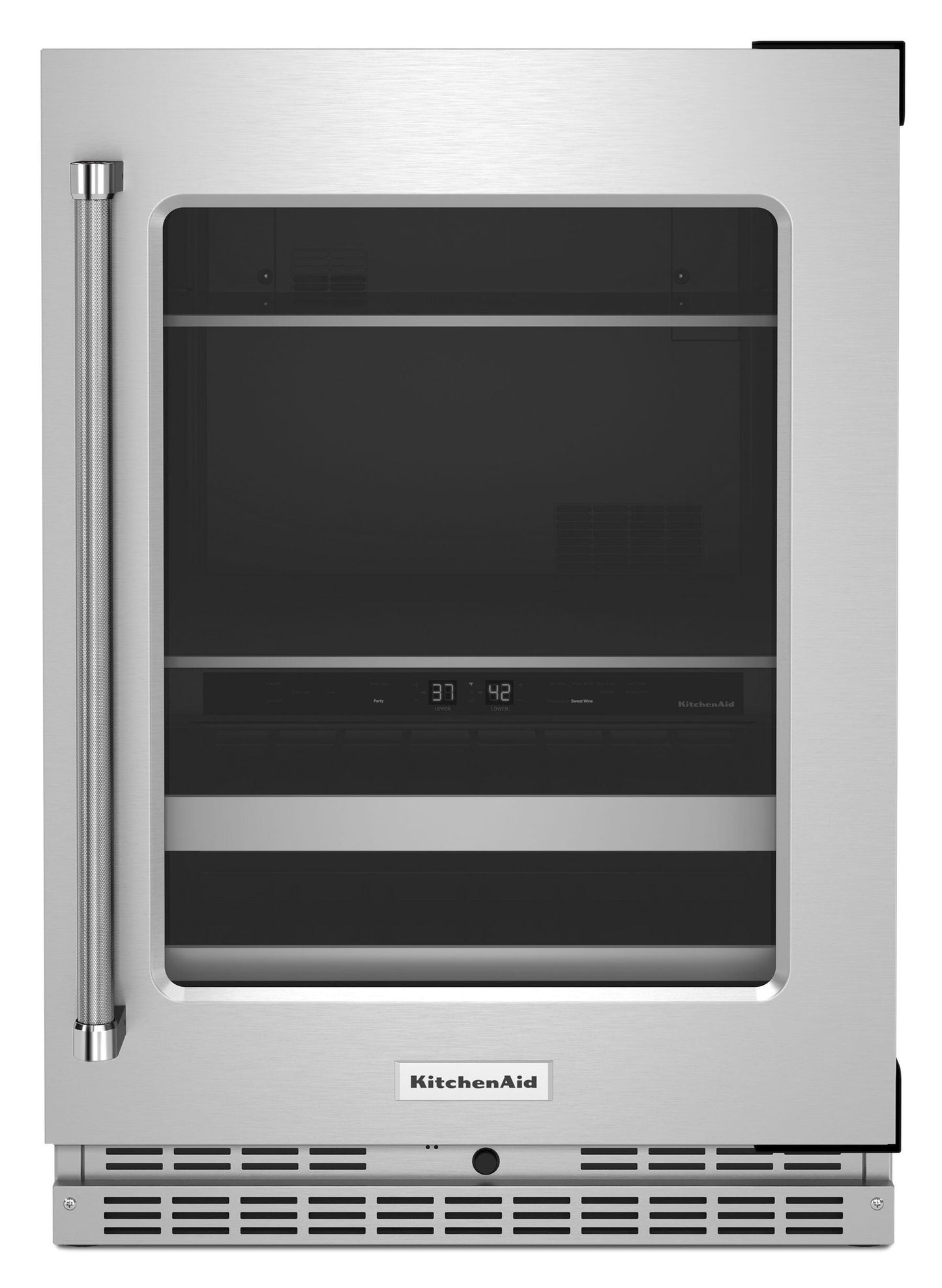 Kitchenaid KUBR314KSS 24" Beverage Center With Glass Door And Metal-Front Racks - Stainless Steel