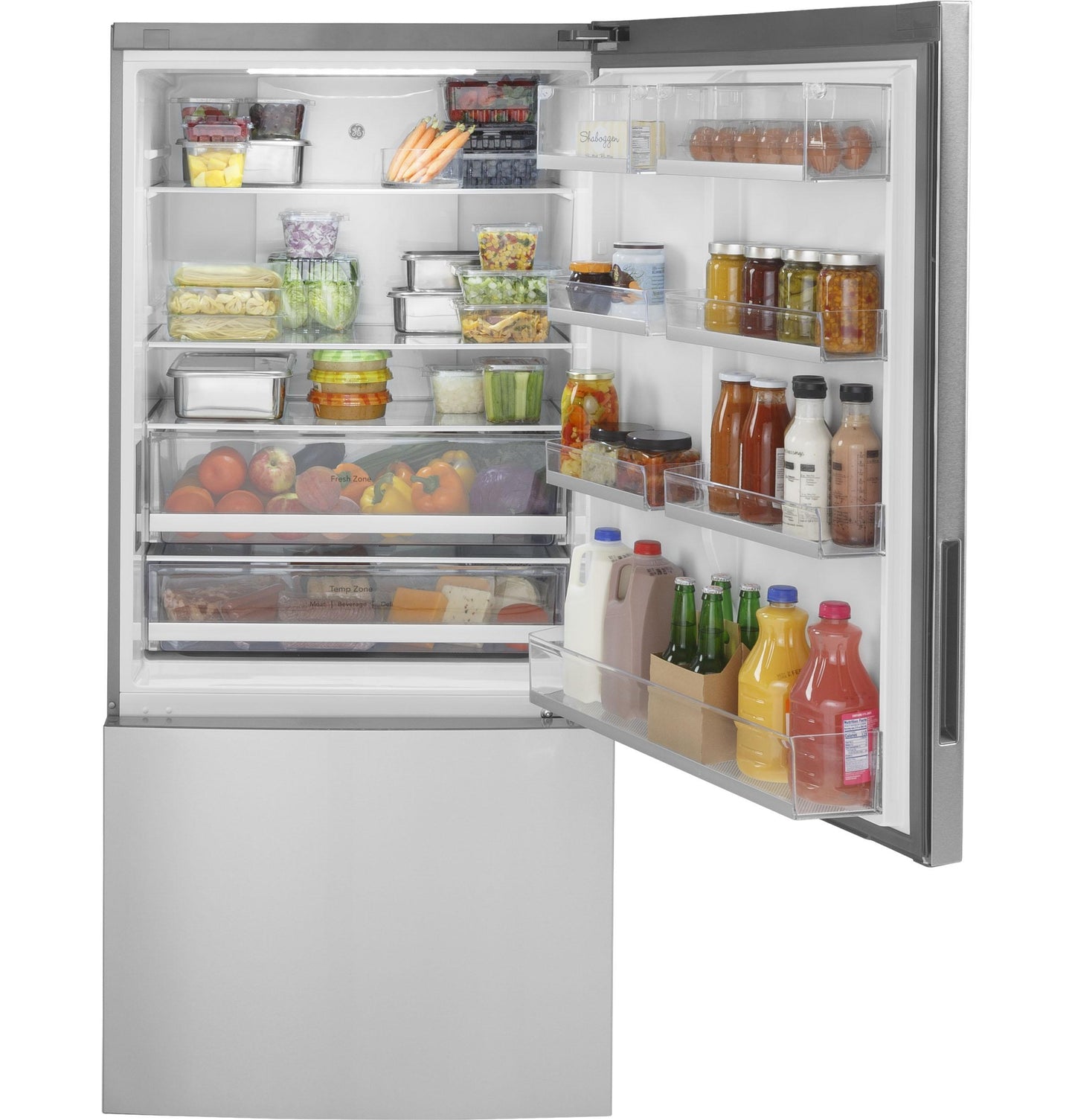 Ge Appliances GBE17HYRFS Ge® Energy Star® 17.7 Cu. Ft. Counter-Depth Bottom-Freezer Refrigerator