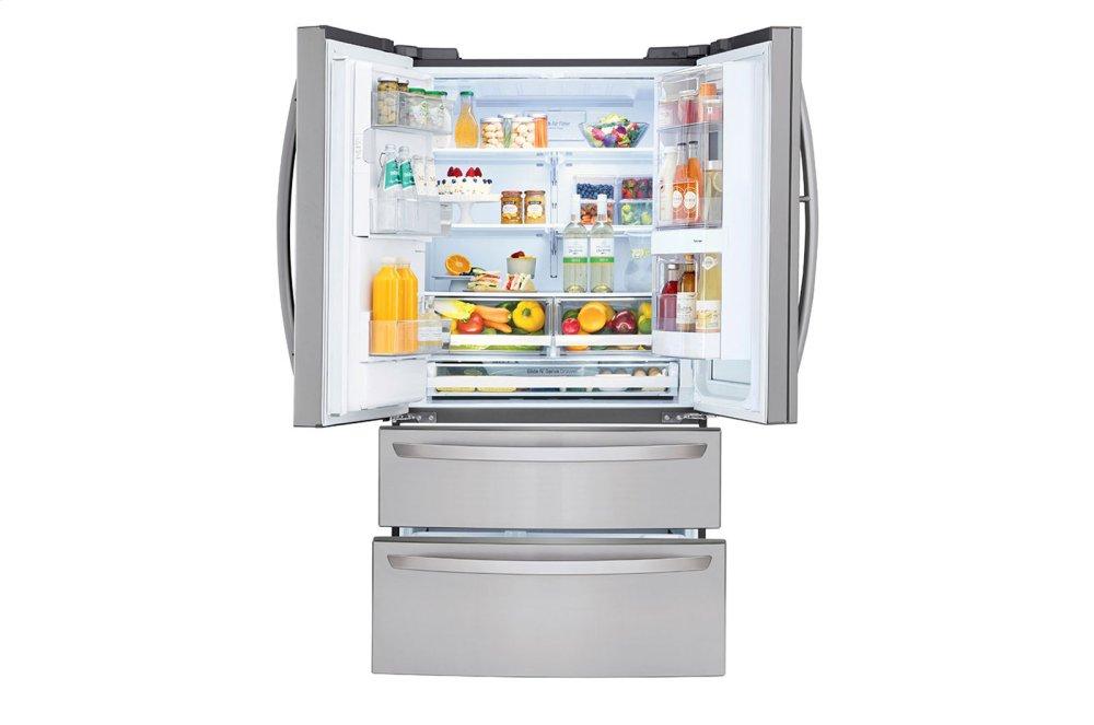 Lg LMXS28596S 28 Cu. Ft. Smart Wi-Fi Enabled Instaview™ Door-In-Door® Refrigerator