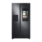 Samsung RS27T5561SG 26.7 Cu. Ft. Large Capacity Side-By-Side Refrigerator With Touch Screen Family Hub™ In Black Stainless Steel