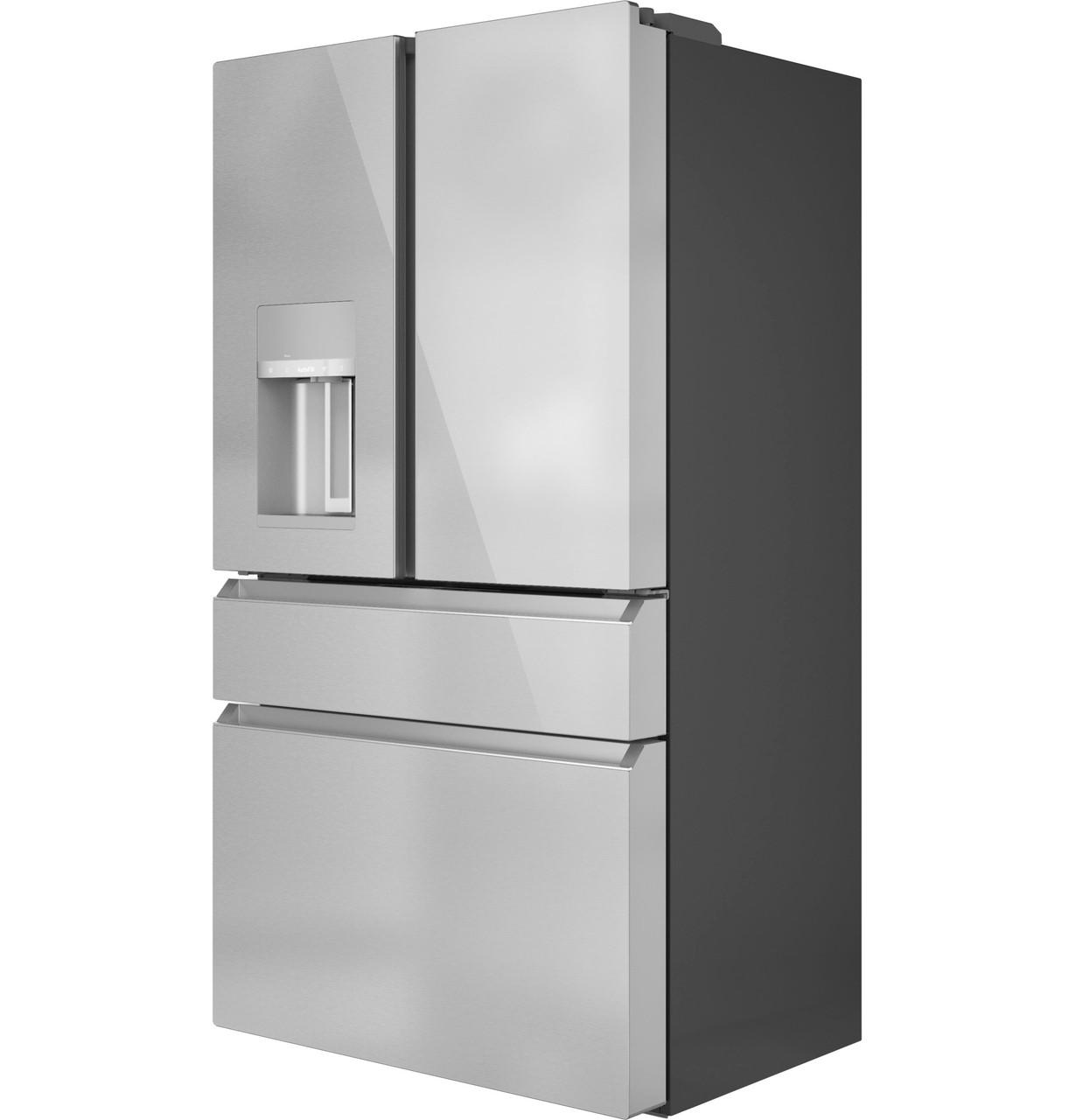 Cafe CXE22DM5PS5 Café&#8482; Energy Star® 22.3 Cu. Ft. Smart Counter-Depth 4-Door French-Door Refrigerator In Platinum Glass