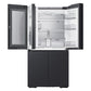Samsung RF29A9675MT 29 Cu. Ft. Smart Bespoke 4-Door Flex™ Refrigerator With Customizable Panel Colors In Matte Black Steel