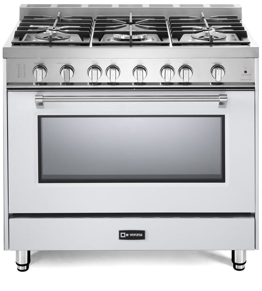 Verona VPFSGG365W White 36" Prestige Gas Range
