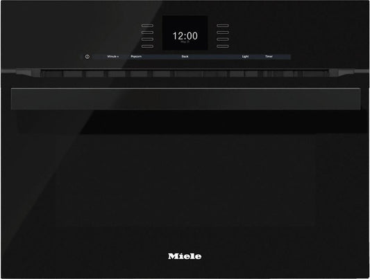 Miele H6600BMBK H 6600 Bm 24 Inch Speed Oven With Combi-Modes And Roast Probe For Precise-Temperature Cooking.- Obsidian Black