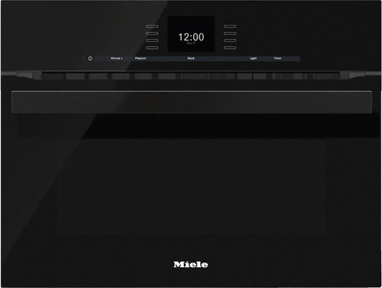 Miele H6600BMBK H 6600 Bm 24 Inch Speed Oven With Combi-Modes And Roast Probe For Precise-Temperature Cooking.- Obsidian Black