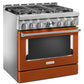 Kitchenaid KFGC506JSC Kitchenaid® 36'' Smart Commercial-Style Gas Range With 6 Burners - Scorched Orange