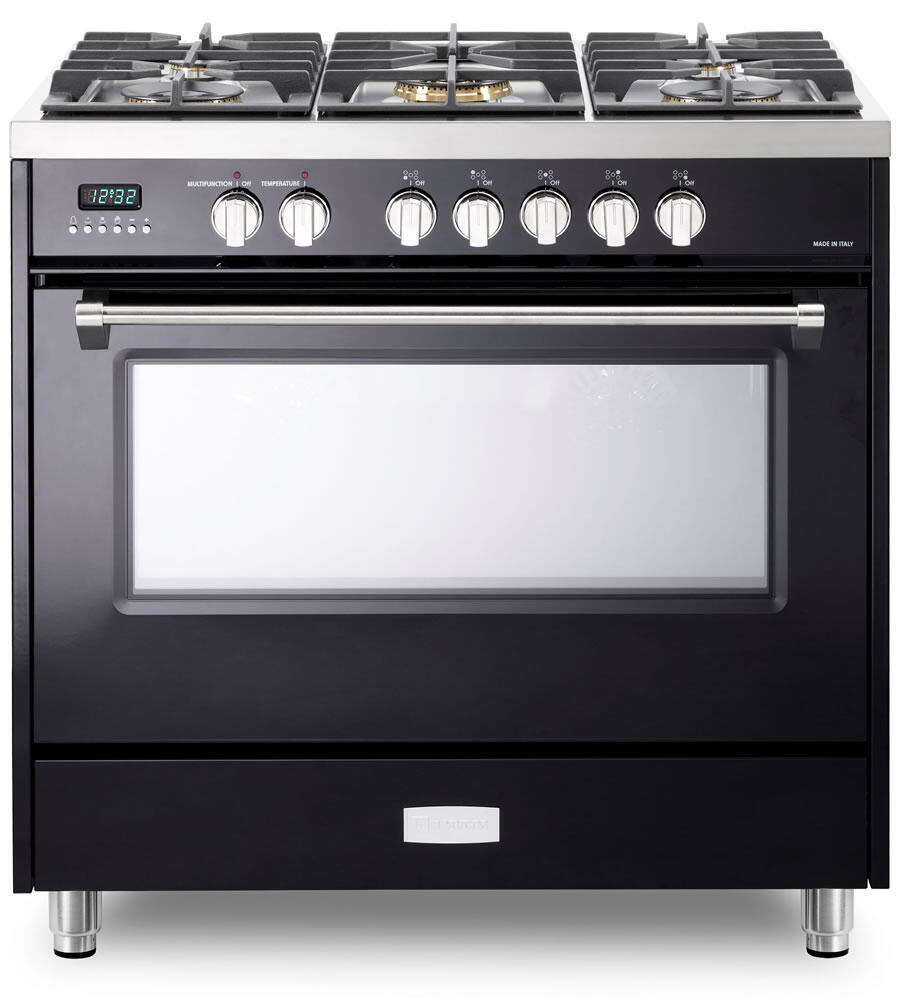 Verona VDFSGE365GB Gloss Black 36" Dual Fuel - Designer Series