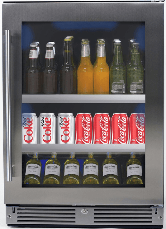 Xo Appliance XOU24BCGSR 24In Beverage Center Ss Glass Rh