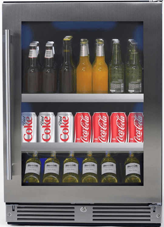 Xo Appliance XOU24BCGSR 24In Beverage Center Ss Glass Rh