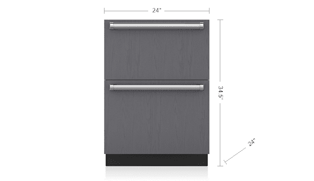 Sub-Zero ID24R 24" Designer Refrigerator Drawers - Panel Ready