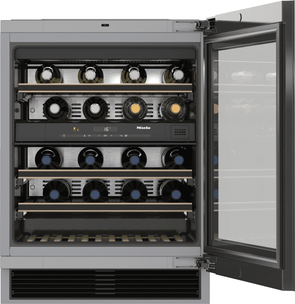 Miele KWT6322UG OBSIDIAN BLACK GLASS Kwt 6322 Ug - Built-Under Wine Storage Unit With Flexiframe And Push2Open For Greater Versatility And Top-Quality Design.