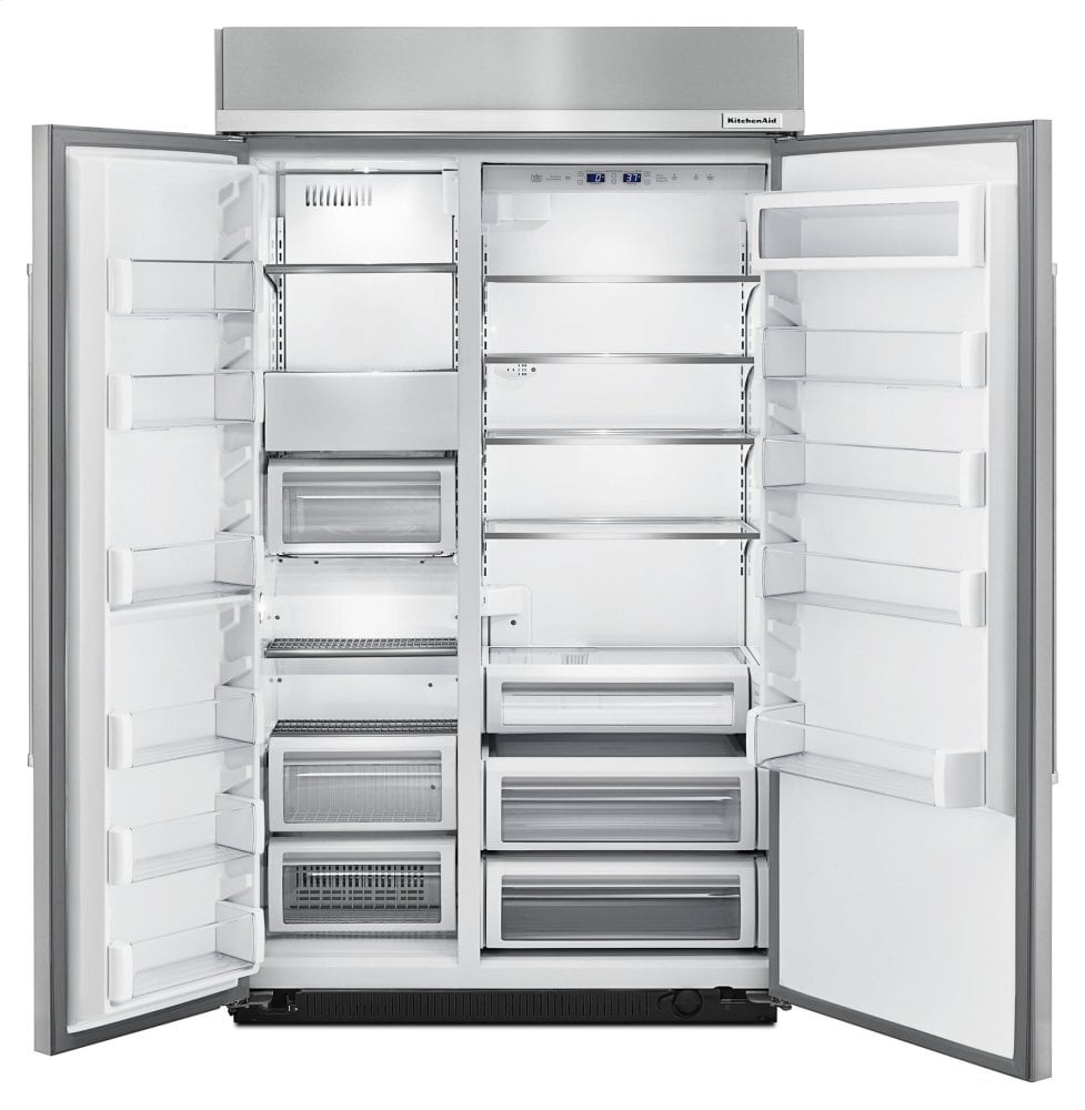 Kitchenaid KBSN608ESS 30.0 Cu. Ft 48-Inch Width Built-In Side By Side Refrigerator With Printshield™ Finish - Stainless Steel With Printshield™ Finish