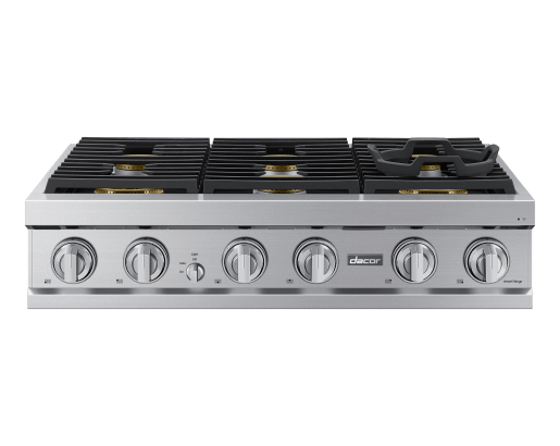 Dacor DTT36T960GS 36" Rangetop, Silver Stainless, Natural Gas/Liquid Propane