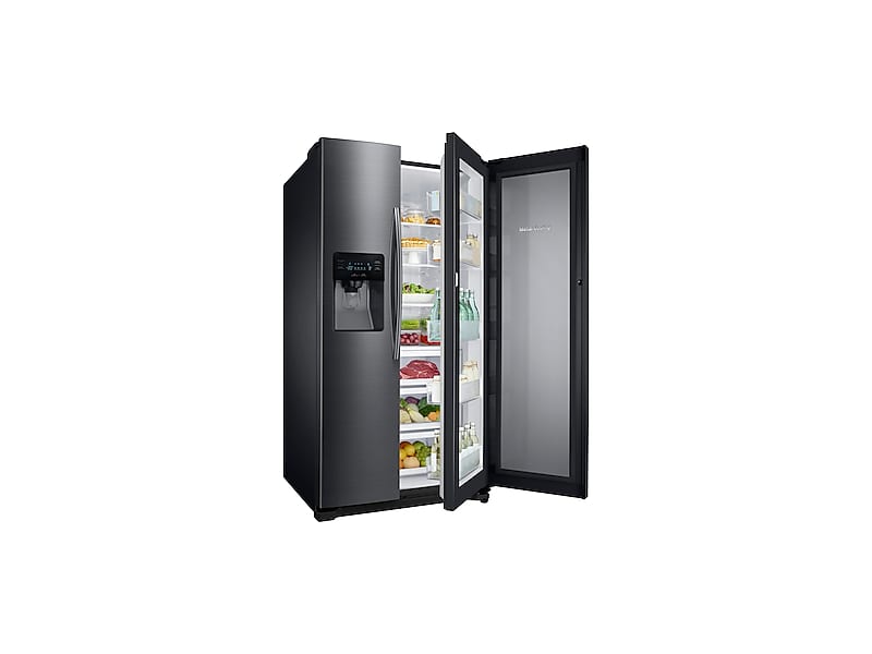 Samsung RH25H5611SG 25 Cu. Ft. Food Showcase Side-By-Side Refrigerator With Metal Cooling In Black Stainless Steel