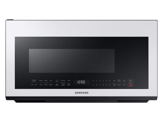 Samsung ME21B706B12 2.1 Cu. Ft. Bespoke Over-The-Range Microwave With Sensor Cooking In White Glass