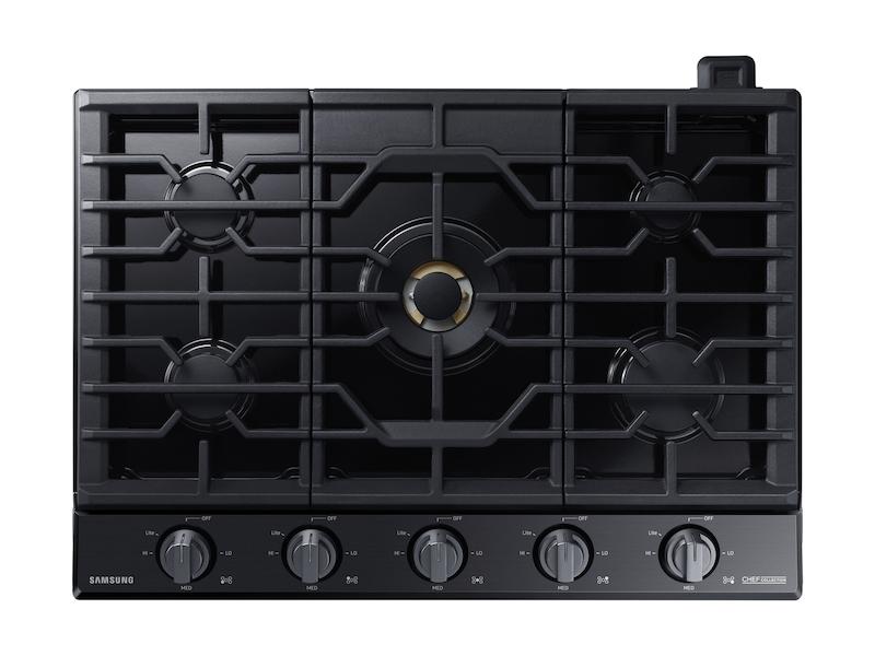 Samsung NA36M9750TM 36" Chef Collection Gas Cooktop With 22K Btu Dual Power Burner In Matte Black Stainless Steel