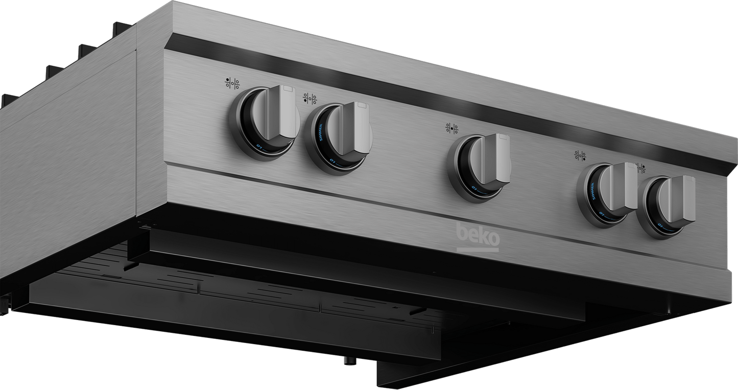 Beko PRGRT30500SS 30" Stainless Steel Pro-Style Built-In Gas Range Top