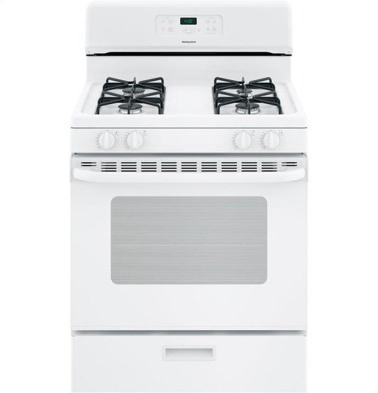 Hotpoint RGBS400DMWW Hotpoint® 30" Free-Standing Standard Clean Gas Range
