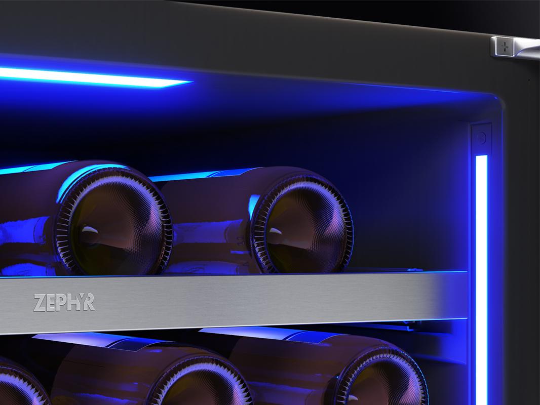 Zephyr PRW24C02CG 24" Dual Zone Wine Cooler
