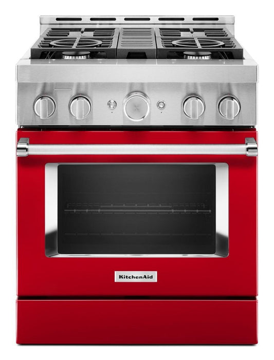 Kitchenaid KFGC500JPA Kitchenaid® 30'' Smart Commercial-Style Gas Range With 4 Burners - Passion Red