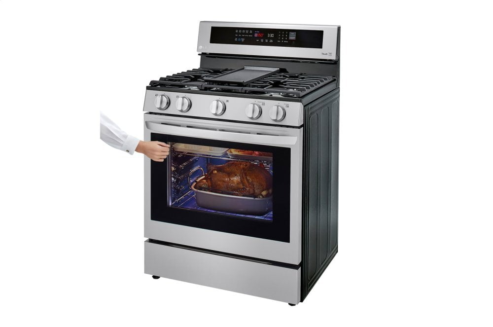 Lg LRGL5825F 5.8 Cu Ft. Smart Wi-Fi Enabled True Convection Instaview® Gas Range With Air Fry