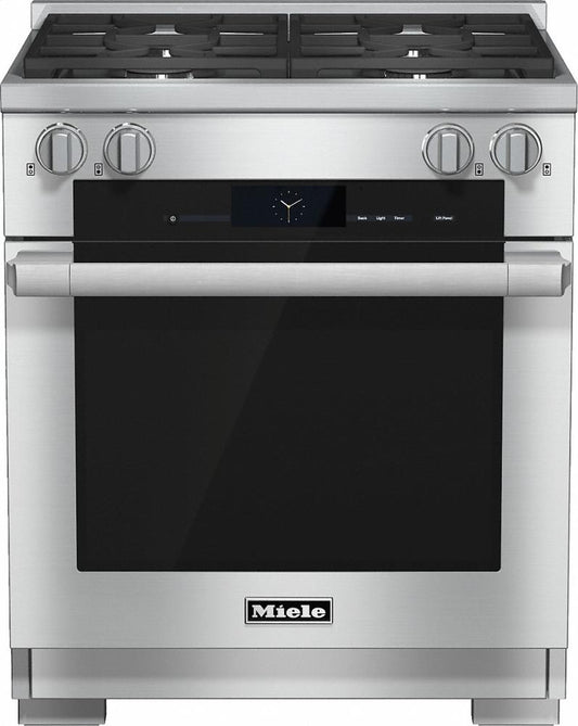 Miele HR19242LP Hr 1924-2 G 30 Inch Range Dual Fuel With M Touch Controls, Moisture Plus And M Pro Dual Stacked Burners - Liquid Propane