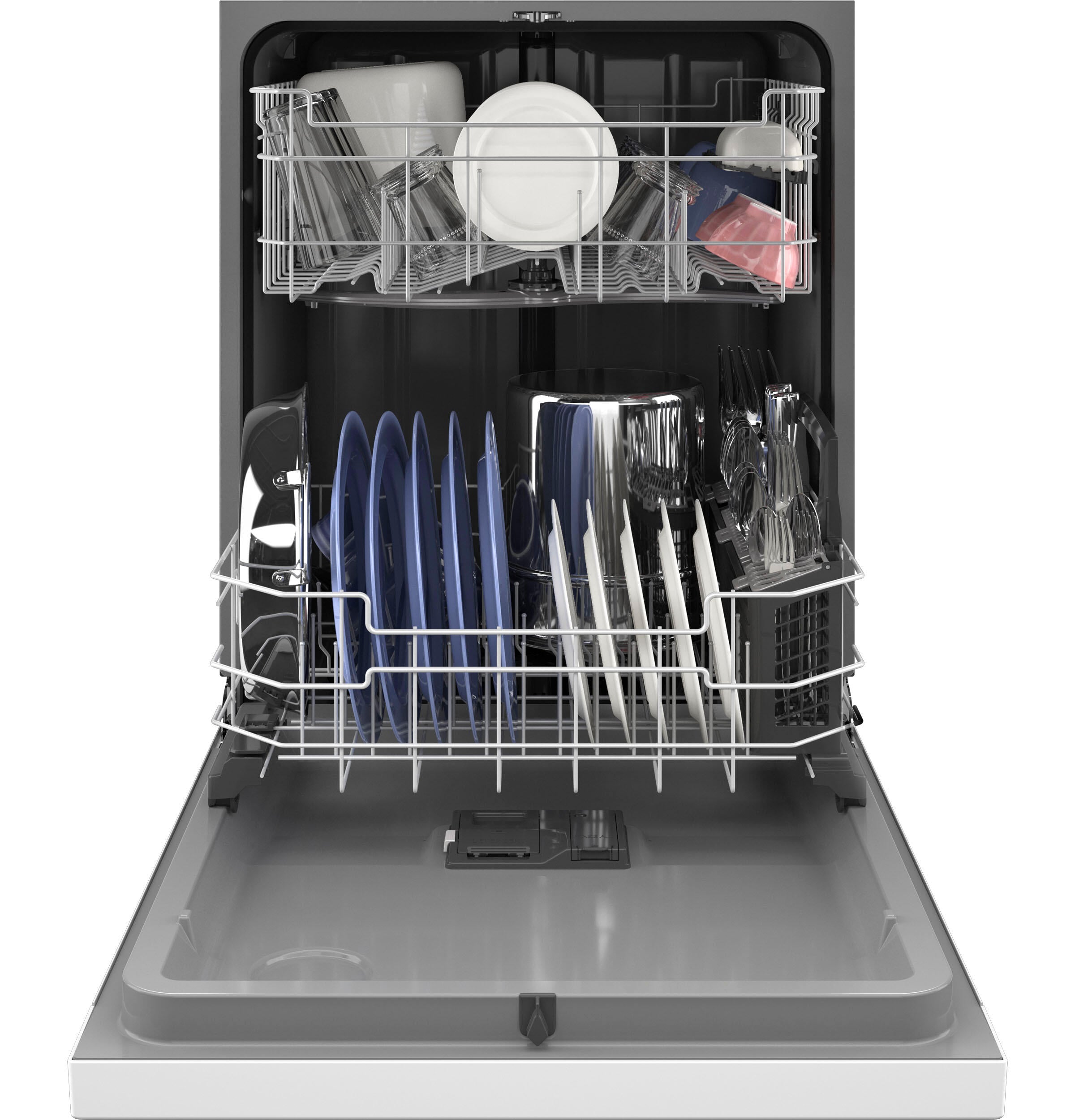 Ge Appliances GDF550PGRWW Ge® Front Control With Plastic Interior Dishwasher With Sanitize Cycle & Dry Boost