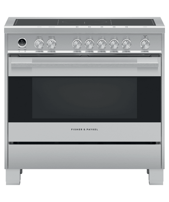 Fisher & Paykel OR36SDI6X1 Induction Range, 36", 5 Zones With Smartzone, Self-Cleaning
