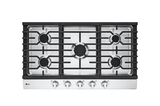 Lg CBGJ3623S 36" Gas Cooktop With Ultraheat™ 20K Btu Burner