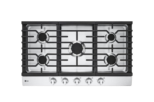 Lg CBGJ3623S 36" Gas Cooktop With Ultraheat™ 20K Btu Burner