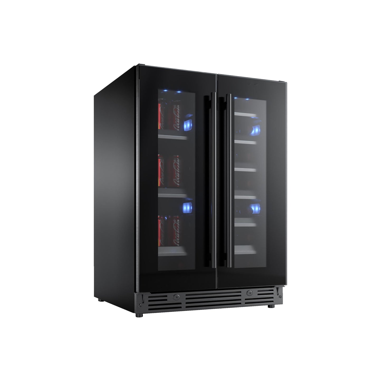 Xo Appliance XOU24BWDDGB 24In Beverage/Wine Double Door Black Glass