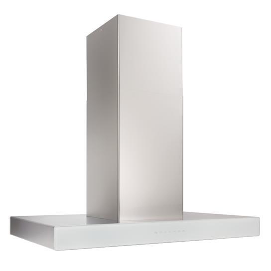 Best Range Hoods ICB3I36SBW Ispira 36-In. 650 Max Cfm Stainless Steel Island Range Hood With Purled™ Light System And White Glass