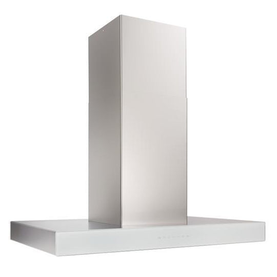 Best Range Hoods ICB3I36SBW Ispira 36-In. 650 Max Cfm Stainless Steel Island Range Hood With Purled™ Light System And White Glass