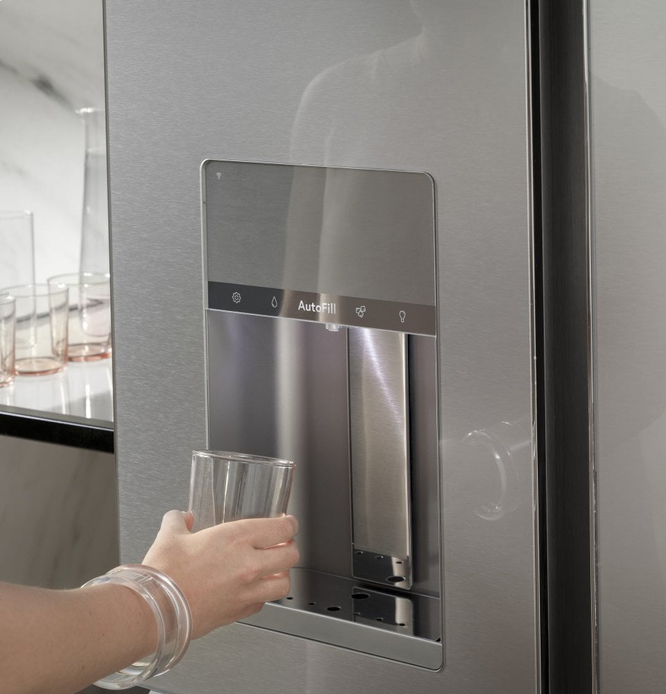 Cafe CVE28DM5NS5 Café Energy Star® 27.8 Cu. Ft. Smart 4-Door French-Door Refrigerator In Platinum Glass