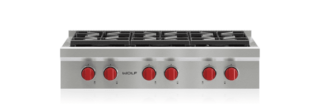 Wolf SRT366LP 36" Sealed Burner Rangetop - 6 Burners