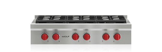 Wolf SRT366LP 36" Sealed Burner Rangetop - 6 Burners