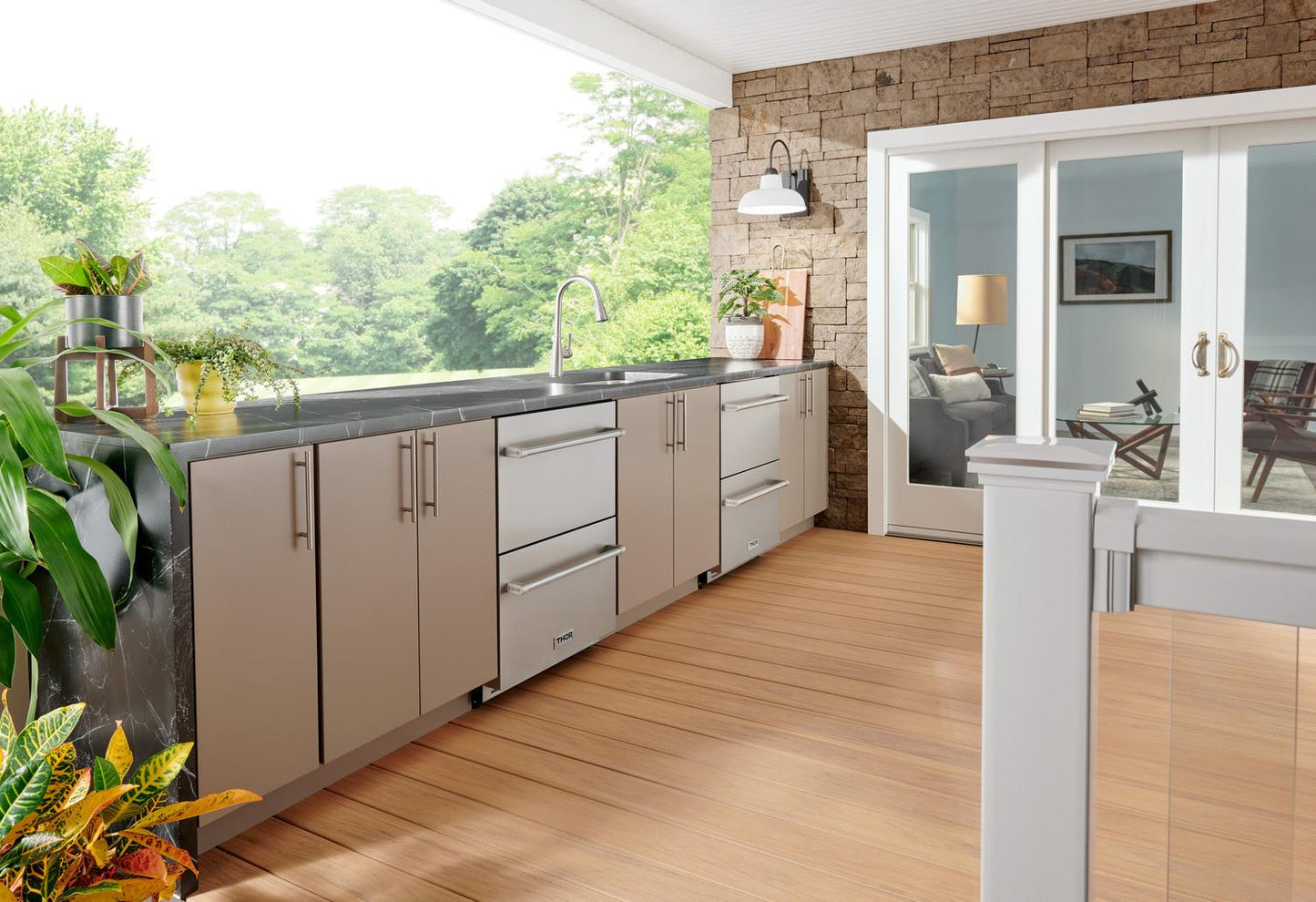 Thor Kitchen TRZ24U 24-Inch Indoor Outdoor Freezer Drawer In Stainless Steel - Trz24U