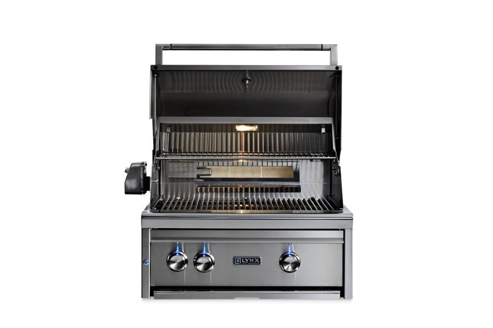 Lynx L27TRNG 27" Lynx Professional Built In Grill With 1 Trident And 1 Ceramic Burner And Rotisserie, Ng