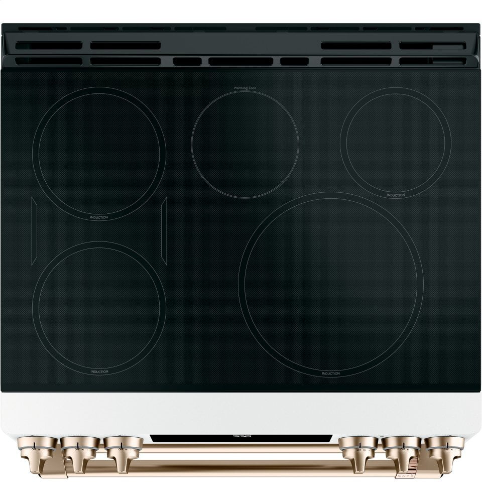 Cafe CHS950P4MW2 Café 30" Smart Slide-In, Front-Control, Induction And Convection Double-Oven Range