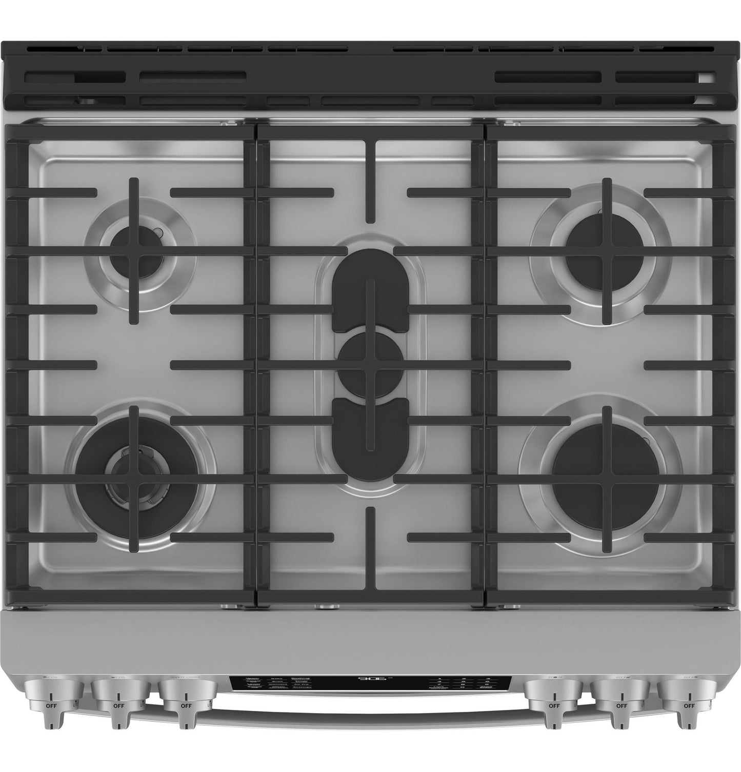 Ge Appliances PGS960YPFS Ge Profile&#8482; 30" Smart Slide-In Front-Control Gas Double Oven Convection Fingerprint Resistant Range
