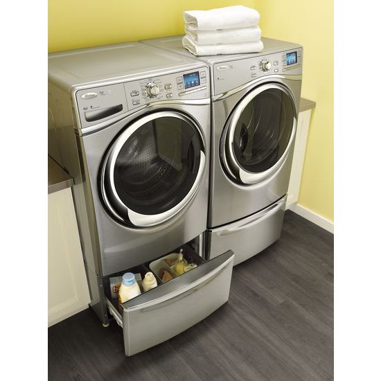 Amana XHPC155YC 15.5" Pedestal For Front Load Washer And Dryer With Storage - Chrome