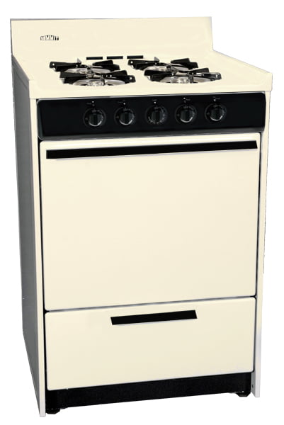 Summit SNM6107C Bisque Gas Range In Slim 24" Width With Electronic Ignition, Replaces The Stm6107