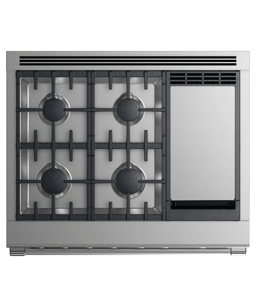 Fisher & Paykel RDV2364GDNN Dual Fuel Range, 36", 4 Burners With Griddle