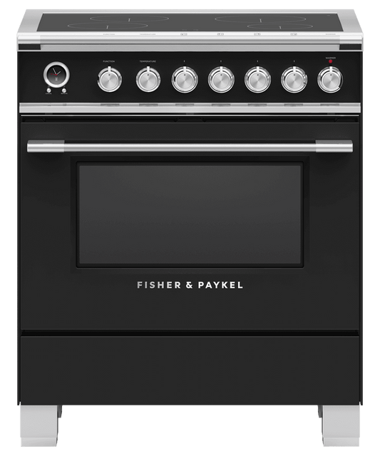 Fisher & Paykel OR30SCI6B1 Induction Range, 30", 4 Zones, Self-Cleaning