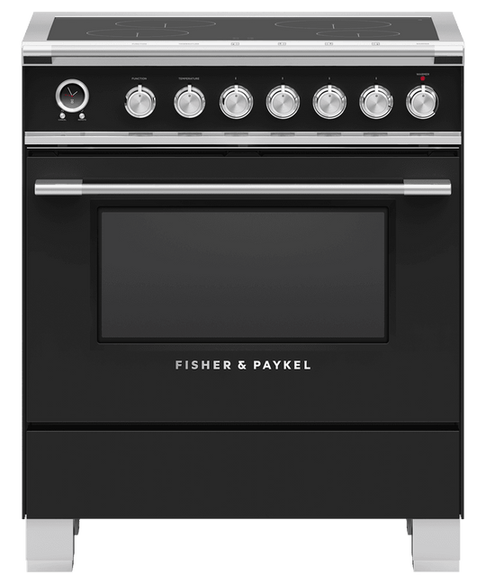 Fisher & Paykel OR30SCI6B1 Induction Range, 30", 4 Zones, Self-Cleaning