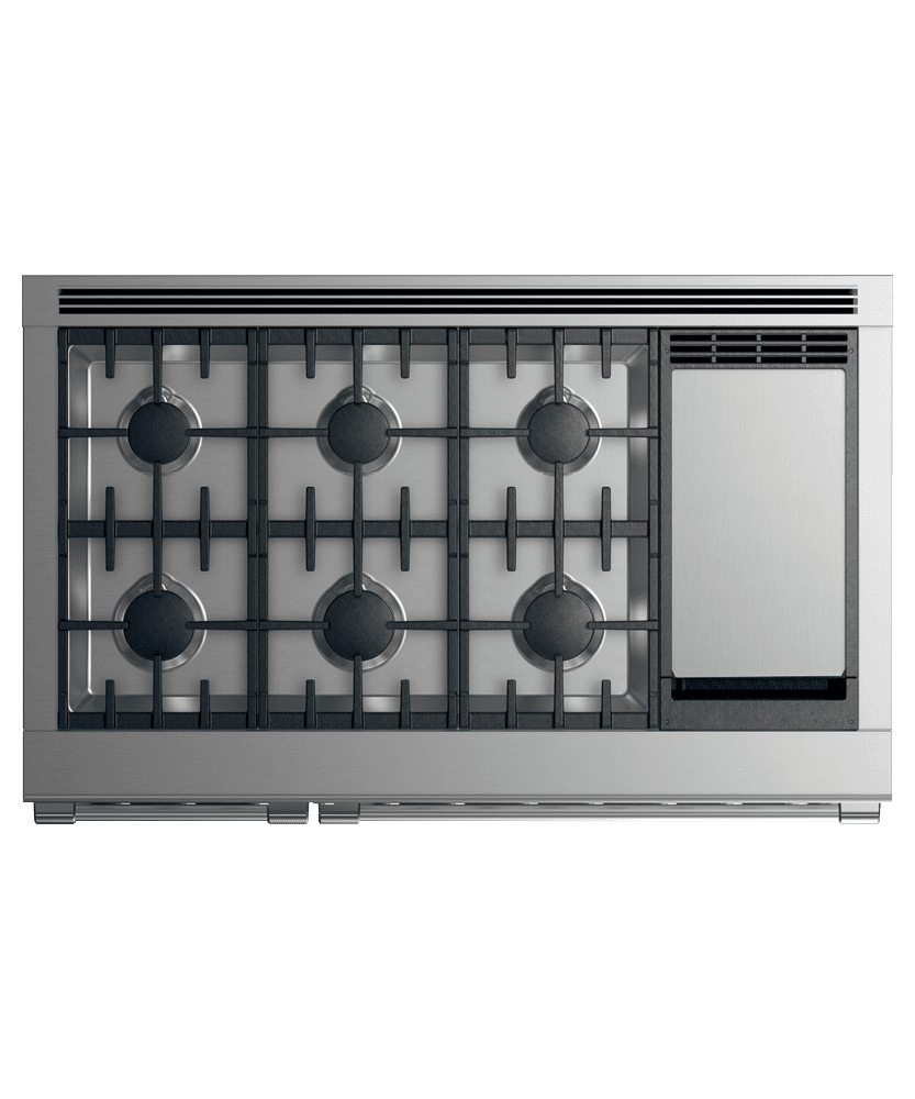 Fisher & Paykel RDV2486GDNN Dual Fuel Range, 48", 6 Burners With Griddle