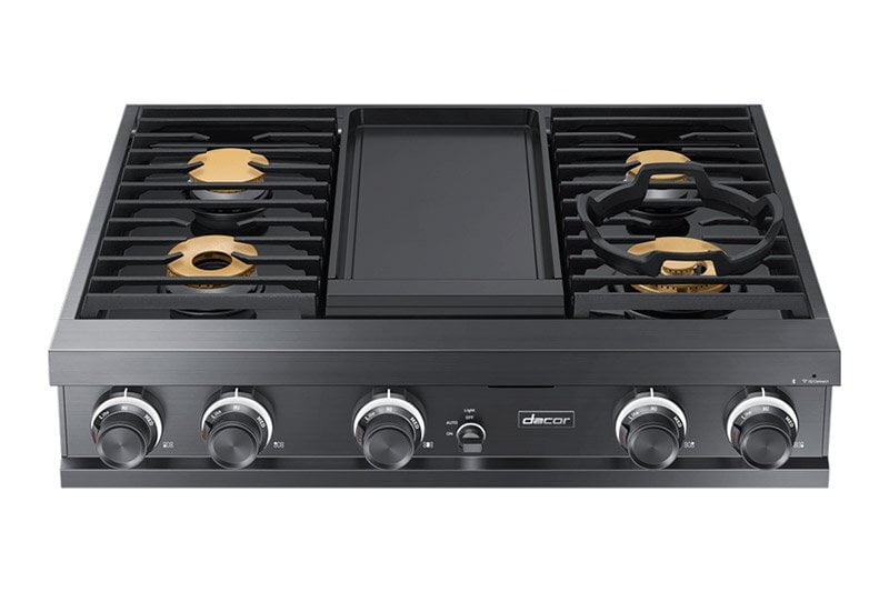 Dacor DTT36M974HS 36" Rangetop, Silver Stainless Steel, High Altitude Natural Gas