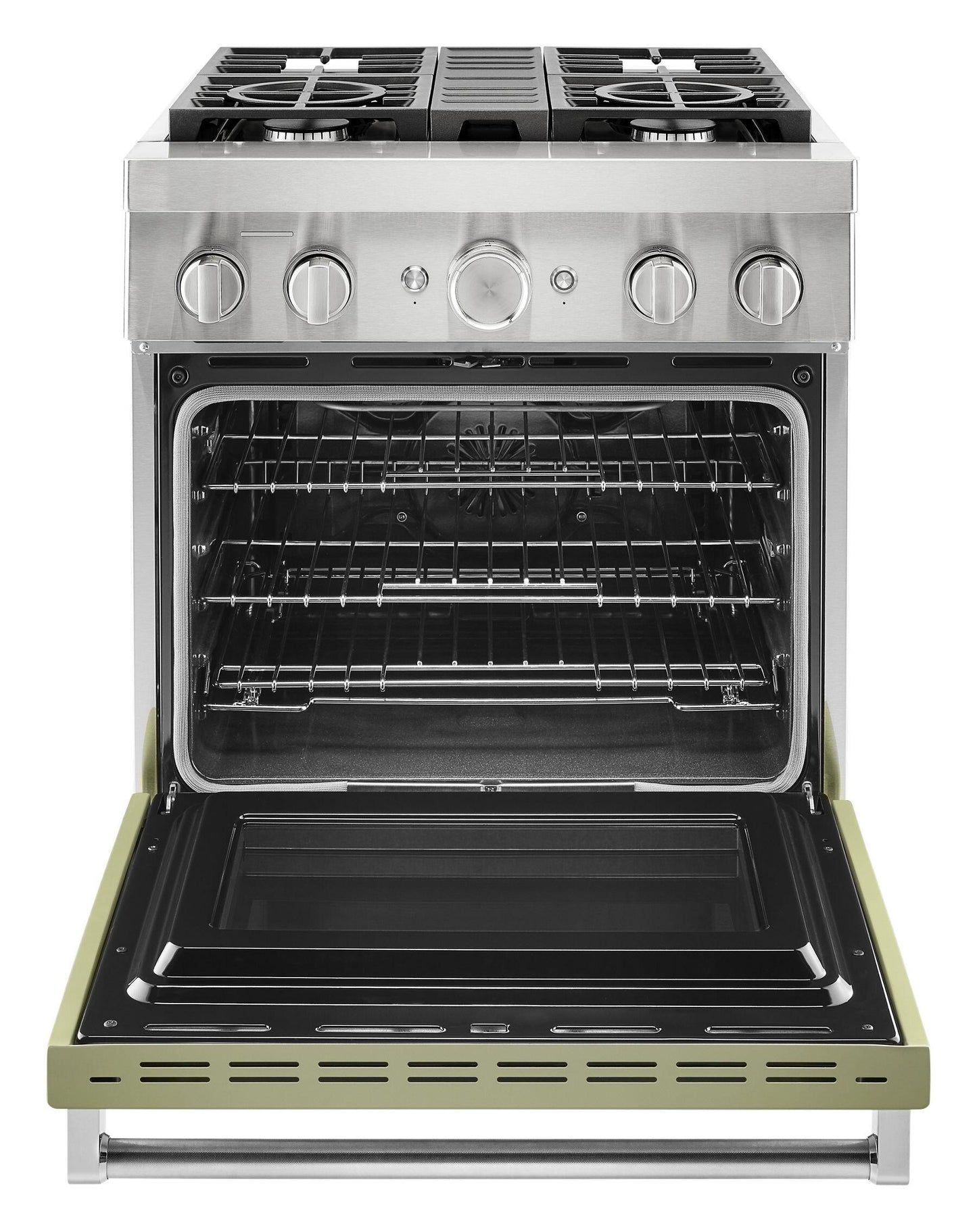 Kitchenaid KFDC500JAV Kitchenaid® 30'' Smart Commercial-Style Dual Fuel Range With 4 Burners - Avocado Cream