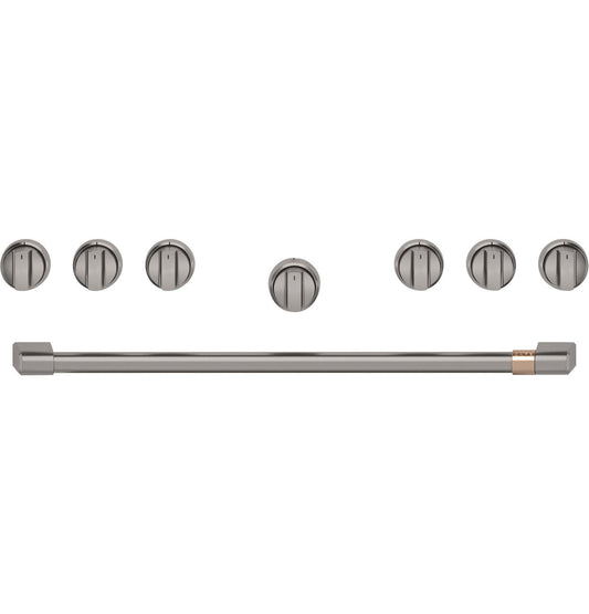 Cafe CXPR6HKPTBT Café™ 36" Brushed Black Handle & Knob Set For Pro Range And Rangetop
